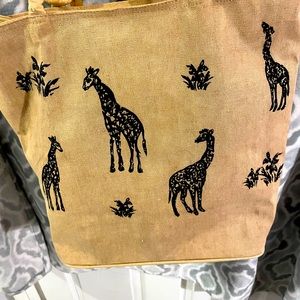 Hand bag with Giraffe made in Africa